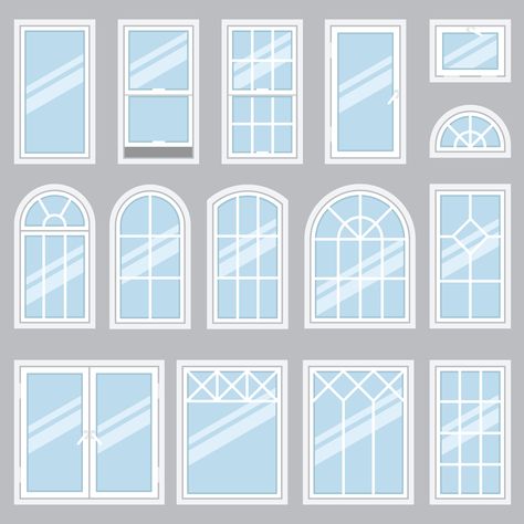 Different Window Types | Hunker Windows Architecture Design, Architectural Windows Design, Different Window Styles, House Windows Ideas, House Windows Design, Corner Window Ideas, Window Design Architecture, Windows Types, Type Of Windows