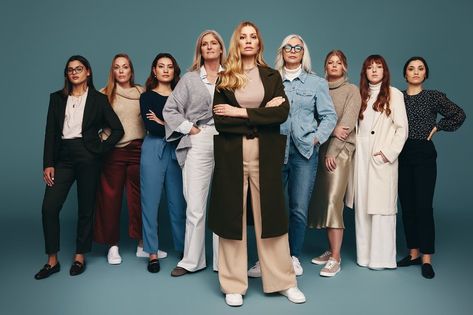 Self-assured woman standing with a group of empowered women in a studio. Diverse group of women looking at the camera with confidence. Strong independent women embracing girl power. Independent Women, Strong Women, Group Of Women, Strong Independent, People Poses, Empowered Women, Career Woman, Woman Standing, A Group
