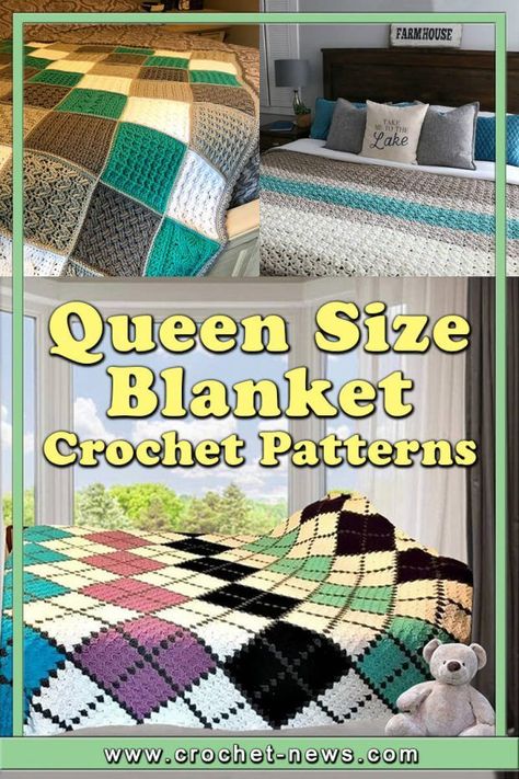 You need a new comforter for your queen sized bed but with skyrocketing prices you can’t afford to purchase one. You can actually make one quite cheaply, and it will be as pretty and warm as one you would have purchased. Try making these crochet queen size blanket patterns and you will be making more before you know it! Crochet Queen Size Blanket, Crochet Blanket King Size, Crochet Blanket Queen Size, Crochet Queen Blanket, Crotchet Patterns Free, Crochet A Blanket, Crochet Queen, Queen Sized Bed, Queen Size Bedspread