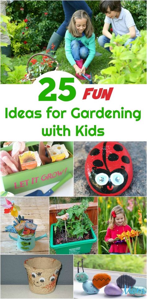 25 Fun Gardening with Kids Ideas to Spark Their Interest #gardening #diy #parenting #STEM #science #education Gardening Ideas For Kids, Diy Kids Garden Ideas, Kids Flower Garden, Garden Club Ideas For Kids, Gardening Projects For Kids, Gardening Club Ideas For Kids, Gardening Club Ideas, Kids Gardening Ideas, Gardening Activities For Kids