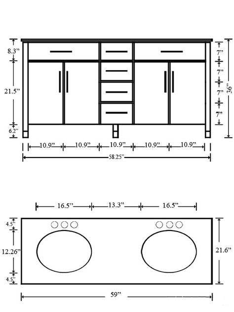 Comfort Height” of Bathroom Vanity is 36 inches Bathroom Sink Dimensions, Vanity Luxury, Vanity Height, Double Sink Cabinet, Cheap Bathroom Vanities, Bathroom Vanity Sizes, Buy Bathroom Vanity, Corner Bathroom Vanity, 36 Inch Bathroom Vanity