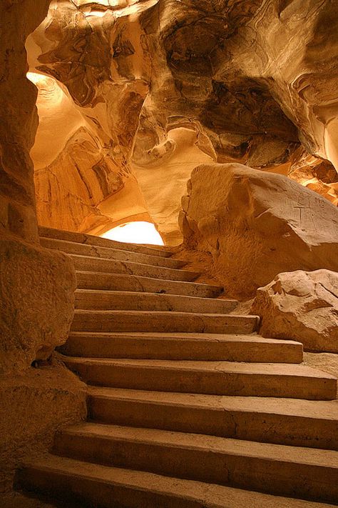 It's a beautiful world — Stairway inside the caves of Beit Guvrin National... Abandoned Castles, Abandoned Mansions, Abandoned Amusement Parks, Most Haunted Places, Amazing Places On Earth, Flight Tickets, Norway Travel, Fairy Queen, Mountain Travel