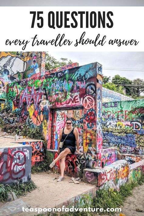 75 Questions Every Traveller Should Answer - Teaspoon of Adventure Weekend In Austin Texas, Travel Journal Prompts, Weekend In Austin, Post Workout Hair, Travel Questions, Social Media Challenges, Ask Yourself, Travel Inspo, Travel Agency