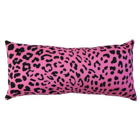 Leopard print decorative pillow in multiple colors! College Covers brand 16 inch by 16 inch, or 16 inch by 6 inch pillow is made from 100 percent polyester. This dual sided 16 inch pillow shows the same design on both sides for a vibrantly colored, nice looking double sided pillow. Stuffed with a nice and fluffy poly fill, this is a great pillow not only to use as decoration, man cave or guest room, but to use to take a nap after a long day. We recommend to spot clean or hand wash with a light detergent and allow to air dry. This contains 1 pillow. Printed, cut, sewn and filled right here in the Size: 16" x 6" - Pink. Leopard Home Decor, Leopard Print Bedding, 2000s Room, Scene Room, Animal Print Bedding, Black Couches, Y2k Room, Leopard Pillows, Rectangular Pillow Cover