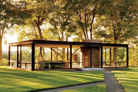 The Glass House Philip Johnson, Glass House Philip Johnson, Philip Johnson Glass House, Glass House Design, Philip Johnson, House Modern, Architecture Design Concept, Modern Architecture House, Into The Woods