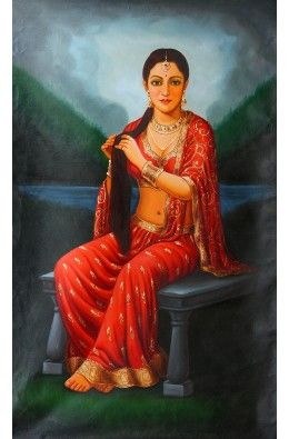 Indian Queen Painting, Ravi Varma, Rajasthani Painting, Rajasthani Art, Composition Painting, Indian Women Painting, Indian Artwork, Indian Art Gallery, Indian Painting