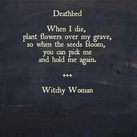 Witchy woman Poetry Quotes, Plant Flowers, When I Die, After Life, Poem Quotes, A Poem, Hold Me, Pretty Words, The Words