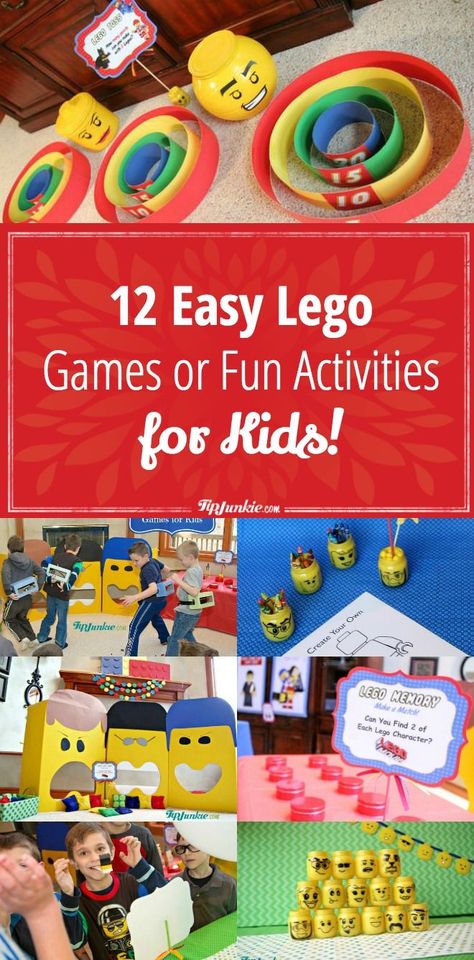 12 Easy Lego Games or Fun Activities for Kids! Lego Party Games, Burgundy Matte Lipstick, Lego Batman Party, Lego Camp, Garden Party Games, Backyard Party Games, Lego Themed Party, Ninjago Birthday, Brown Liner