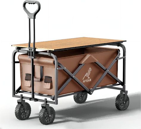 Amazon.com: Heavy Duty Collapsible Wagon Cart - Foldable Garden Utility Grocery Cart on Wheels -with a Large Capacity of 150L,with Collapsible Tray Table, Perfect for Outdoor Activities and Transporting Supplies : Patio, Lawn & Garden Portable Bar Cart, Camping Cart, Collapsible Wagon, Cart On Wheels, Indoor Farming, Utility Wagon, Folding Wagon, Wagon Cart, Grocery Cart