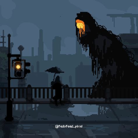 Pixel Game Aesthetic, Dark Pixel Art, Night Pixel Art, Horror Pixel Art, Pixelart Character, Pixel Art Animation, Aesthetic Horror, Retro Pixel Art, Beste Gif