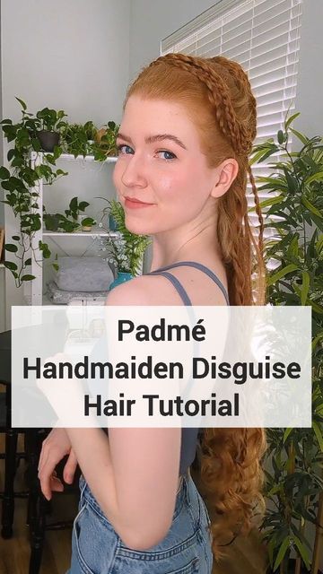 Ryan Terhune on Instagram: "Here's how to do Padmé's Handmaiden Disguise hairstyle that she wears when she first visits Tatooine. #starwars #starwarshair #hairtutorial #hairstyle #halfuphalfdownhairstyle #padme #padmeamidala #starwarsprequels #starwarsepisode1 #thephantommenace #hellothere #nerdyhair #fantasyhair" How To Do Padme Hair, Star Wars Updo, Easy Cosplays To Do, May The 4th Hairstyles, Padme Amidala Hairstyles Tutorial, Star Wars Padme Hairstyles, Padme Hairstyles Tutorial, Padme Inspired Hair, Easy Star Wars Hairstyles