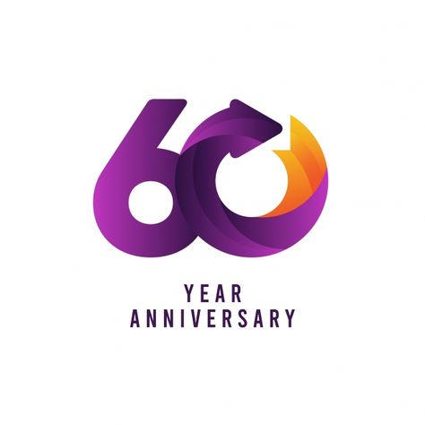 60 Anniversary Logo, 60 Years Anniversary, Purple Vector, 60 Year Anniversary, Gradient Purple, Anniversary Photography, Logo Number, Anniversary Logo, Png A