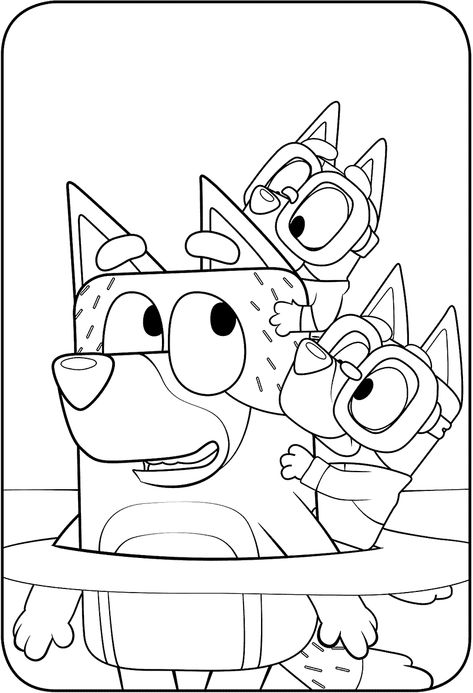 Bluey Mackenzie, Bluey Coloring Pages, Printable Bluey, Bluey Family, Anna Kristoff, Family Coloring Pages, Disney Jr, Fall Coloring Pages, Frozen Anna