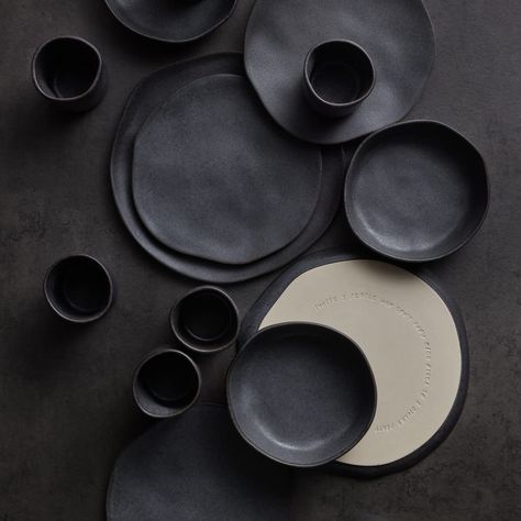 PRICES MAY VARY. SERVICE FOR 8 - Beautify your table setting with this organic round shape and textured dinnerware set. The stoneware set service for 8 includes salad plates (8.8-inch), dinner plates (11-inch), bowls (20 fl.oz) and cups (10 fl.oz). UNIQUE ARTISTIC PIECE - The organic shapes, tactile cues, and hand carved inspirational notes are all evidence of human touch, and illustrate the artistic process. Elevate your dining experience with family and friends with these original pieces. EASY Grey Dinnerware, Plates And Bowls Set, Casual Dinnerware, Stoneware Dinnerware Sets, Stoneware Dishes, Stoneware Dinnerware, Notes Inspiration, Dessert Bowls, Dish Sets