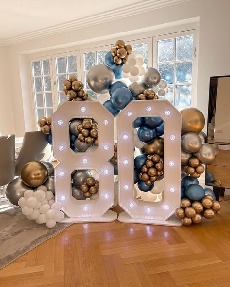 Colors For 80th Birthday Party, Turning 80 Birthday Party Ideas, 80tb Birthday Ideas, 80the Birthday Party, 85 Birthday Party Ideas For Dad, 80th Birthday Balloon Arch, 80th Surprise Birthday Party Ideas, 90th Birthday Party Ideas Grandpa, 80 Birthday Decoration Ideas