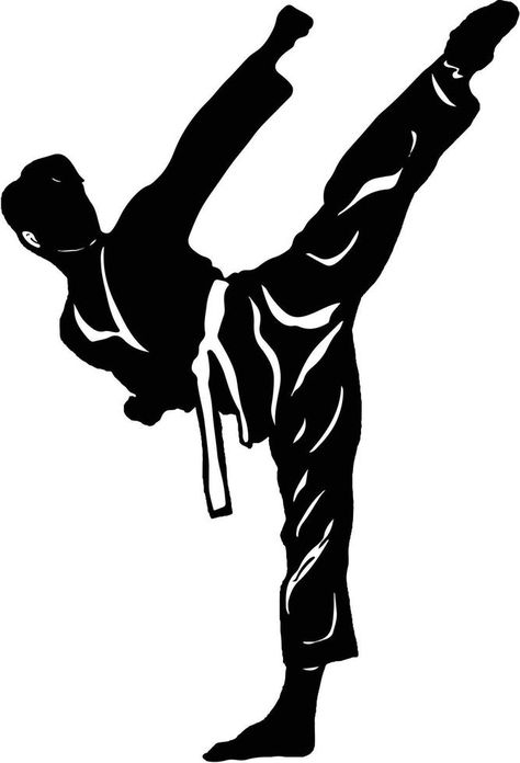 karate logo vector illustration Jiu Jitsu, Taekwondo, Karate Images, Karate Tattoos, Karate Logo, Engine Tattoo, Samurai Artwork, Logo Design Art, Silhouette Vinyl