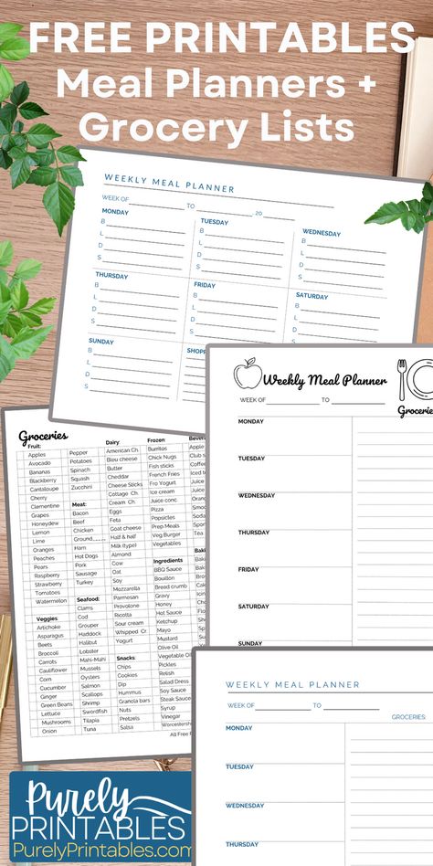 Free meal planner templates and grocery lists Meal Plan Grocery List Printable, Free Room Layout Planner, Printable Shopping List Grocery, Weekly Menu Planning Template, Free Weekly Meal Planner Printable, Dinner Planner Printable Free, Weekly Meal Plan Template Printable Free, Master Grocery List Printable Free, Meal Plan Template Printable Free