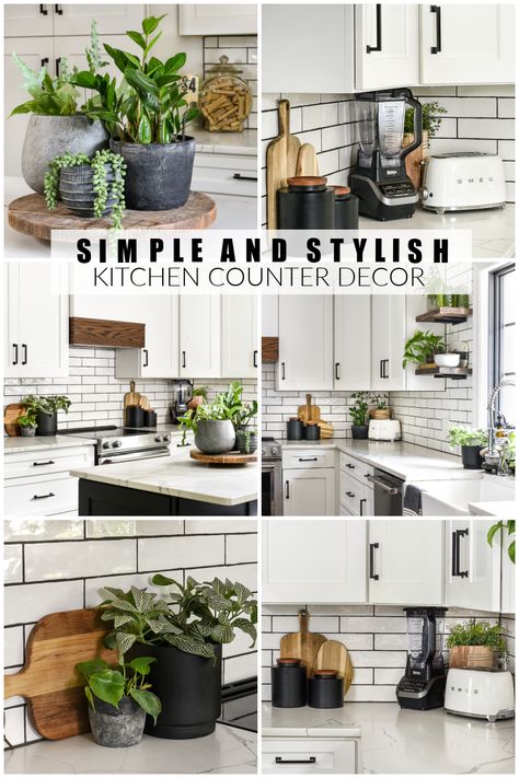 Kitchen Countertop Decor, Cocina Diy, Kitchen Ikea, Countertop Decor, Kitchen Island Decor, Counter Decor, Kitchen Counter Decor, Decoracion Living, Table Diy