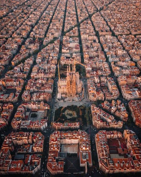 Barcelona From Above. Shot by @thetechcreative Located in Barcelona, Spain #artsytecture ______ Welcome to the page @artsytecture !… Barcelona Spain, Cultural Architecture, Europe Destinations, Barcelona Travel, Spain Travel, Places Around The World, Aerial View, Travel Around The World, Travel Around