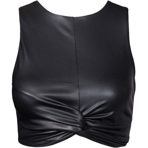 Nly One High Neck Leather Top ($12) ❤ liked on Polyvore featuring tops, crop tops, shirts, crop, black, womens-fashion, leather shirt, short shirts, short tops and high neck crop top Black High Neck Top, Crop Tops Shirts, High Neck Shirts, Embellished Crop Top, Black Leather Top, Leather Crop Top, Black Shirts Women, Embellished Shirt, Black Shirts