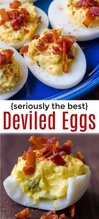 Deviled Eggs With Bacon, The Best Deviled Eggs, Stuffed Eggs, Eggs With Bacon, Perfect Deviled Eggs, Deviled Eggs Recipe Easy, Devilled Eggs Recipe Best, Deviled Eggs Recipe Classic, Best Deviled Eggs