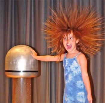 Static Electricity 101 Makati City, Van De Graaff Generator, Static Hair, Funny Quotes For Kids, Static Electricity, Hair Raising, Makati, Bad Hair Day, Bad Hair