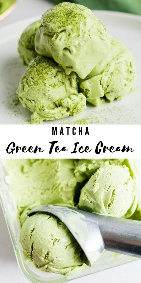 Essen, Matcha Ice Cream Recipe, Cuisinart Ice Cream Maker Recipes, Cuisinart Ice Cream, Cuisinart Ice Cream Maker, Tea Ice Cream, Healthy Foods To Make, Green Tea Ice Cream, Matcha Ice Cream