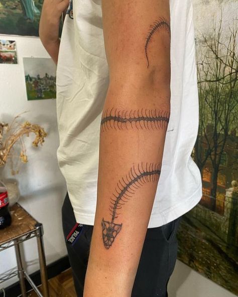 Paleontology Tattoo, Dinosaur Fossil Tattoo, Archeology Tattoo, Archaeology Tattoo, Fossil Tattoo, Scientific Tattoo, Hyena Tattoo, Interesting Tattoos, Lightning Tattoo