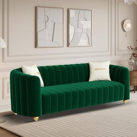 Luxury Velvet Sofa, Green Sofas, Mid Century Modern Couch, Sofa Couch Design, Luxury Couch, Couches For Small Spaces, Contemporary Couches, Luxury Sofa Design, Modern Sofa Couch