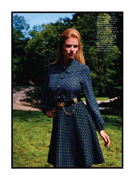 Lara Stone by Alasdair McLellan for Vogue Paris November 2011 Vogue Paris Editorial, Paris Editorial, Paris November, Alasdair Mclellan, Lara Stone, Stone Street, Fashion Magazine Cover, Gorgeous Redhead, Flirty Dresses