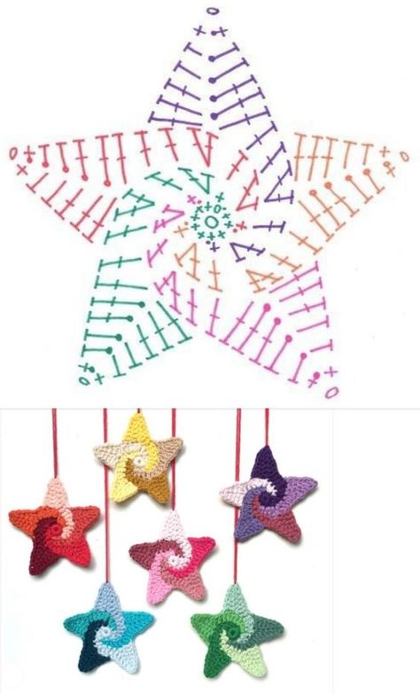 Thinking of making a star crochet motif, why not try one of the patterns below! Swirl star crochet pattern diagram. Star crochet motif. Star crochet motif diagram. Shooting star crochet motif diagram pattern. Another shooting star motif. Source: Pinterest More Patterns Like This! Virkning Diagram, Confection Au Crochet, Pola Amigurumi, Crochet Simple, Crochet Motif Patterns, Crochet Stars, Crochet Cushions, Crochet Motifs, Christmas Crochet Patterns