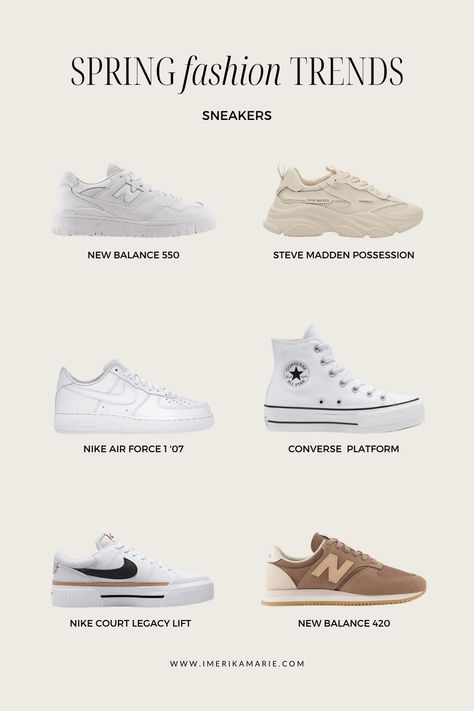 New Balance 550white, Nike New Shoes 2023, Platform Nike Air Forces, Steve Madden White Sneakers Outfit, Summer 23 Shoe Trends, White Shoes Platform, Air Force Platform Outfit, White 550 New Balance Outfit, Best Converse Shoes