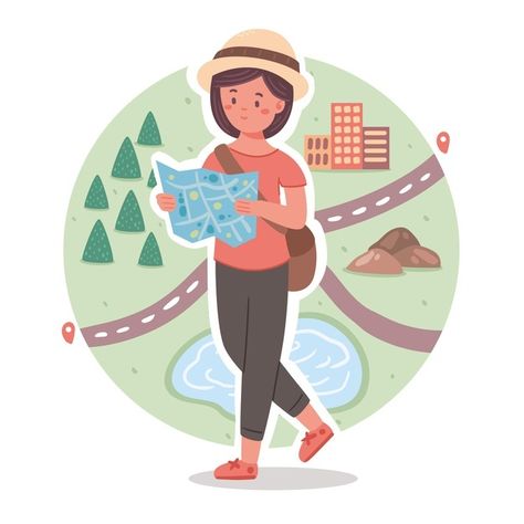 Local tourism concept | Free Vector #Freepik #freevector #travel #holiday #adventure #tourism Tourism Illustration, Tourism Logo, Adventure Tourism, Travel Drawing, Cute Doodles Drawings, Travel Illustration, Logo Illustration, Travel Tours, Flat Illustration