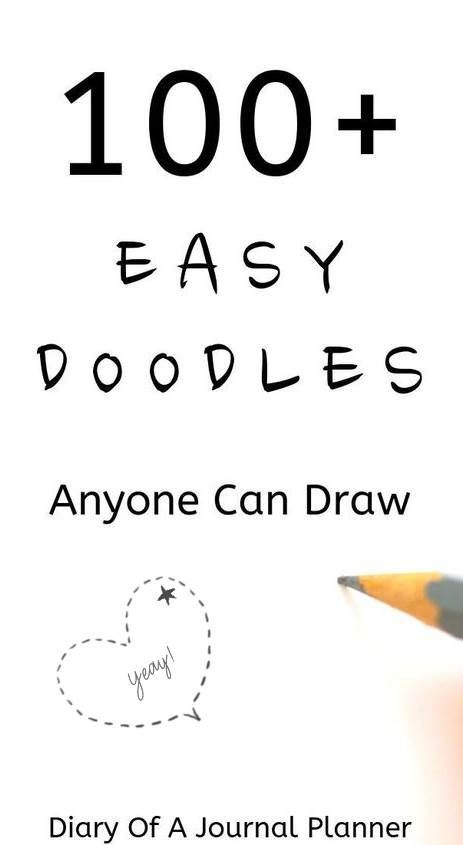 Find super Easy doodles that anyone can draw. These easy things to draw are fun and look fantastic in notebooks and Bullet Journals. Start doodling now with these amazing tutorials with step by step images. #doodle #doodles #doodling #drawings #easydoodles #bulletjournaldoodles #howtodraw Things To Doodle When Your Bored, Things To Doodle During School, Food Step By Step Drawings, Journal Doodling Ideas, House Doodle Step By Step, Drawing Tutorial Easy Doodles, Things Drawing Ideas Easy, Cute Drawings Step By Step Easy, Cute Easy Lettering