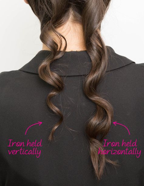 Create chic, cool-girl bends by holding your curling wand horizontally instead of vertically. Hair, Beauty, Beauty Hacks