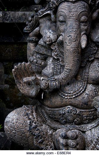 A statue of Ganesha the elephant God in a temple in Ubud, Indonesia. - Stock Image Ubud Indonesia, Ganesha Drawing, Elephant God, Ganesha Statue, Hindu Statues, Indian Sculpture, Lord Ganesha Paintings, Ganesh Art, Ganesh Images
