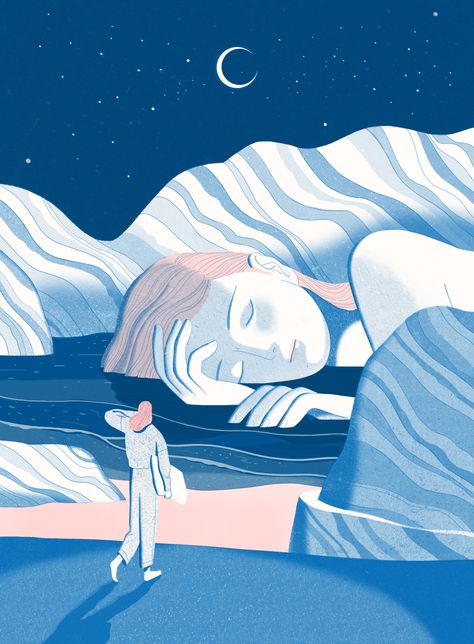 A good night’s sleep is vital for our health and happiness – and there’s now a vast choice of gadgets, apps and treatments on hand to help us drift into the arms of Morpheus Words by Genevieve Fox | Illustration by Jun Cen Good Sleep Illustration, Sleeping Art Illustration, Sleep Art Illustration, Sleep Poster Design, Sleep Illustration Art, Word Illustration Art, Health Illustration Art, Choices Illustration, Helping Hand Illustration