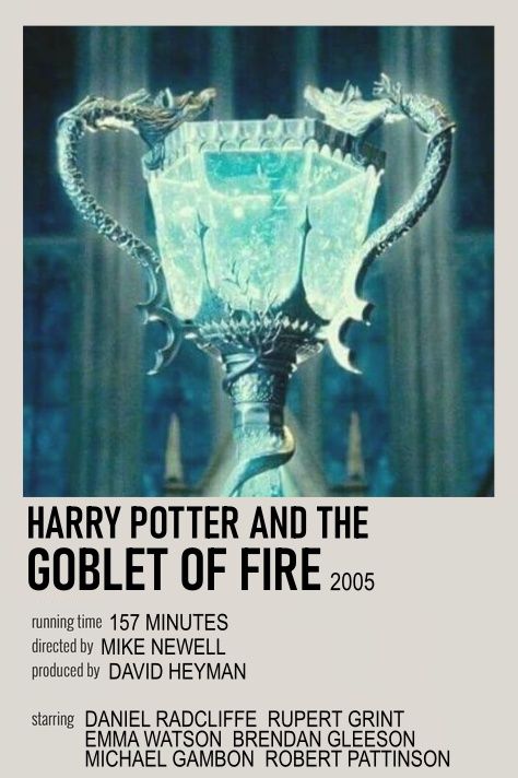 Goblet Of Fire Movie Poster, Chamber Of Secrets Poster, Hery Potter, Harry Potter Movie Posters, Harry Potter Cards, Movie Cards, Harry Potter Book Covers, Fire Movie, The Chamber Of Secrets