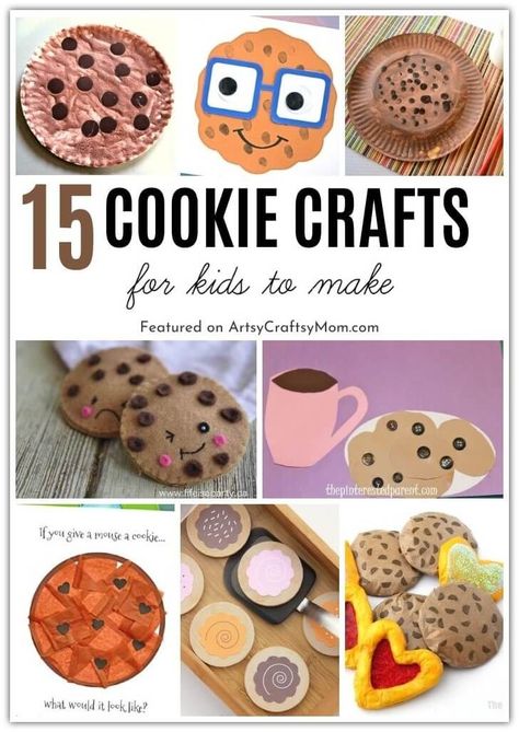Love cookies? Then you'll love these cookie crafts for kids too! Made with a variety of materials, these are sure to bring out kids' creativity! Fun Crafts For Toddlers, Cookie Crafts, Crafts To Do With Kids, National Cookie Day, Storytime Crafts, Mouse A Cookie, Cookie Craft, Love Cookies, Cookie Dough Ice Cream