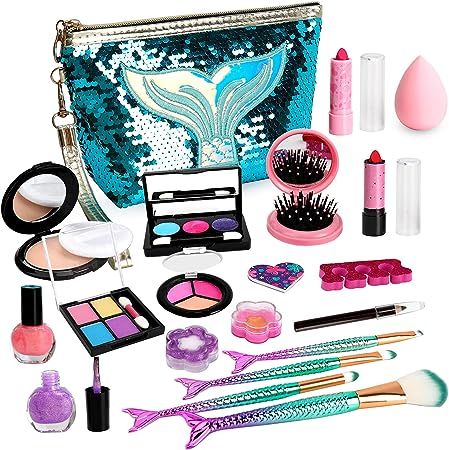 Mermaid Makeup Looks, Toddler Makeup, Christmas Toys For Girls, Kids Toys For Christmas, Makeup Toys, Safe Makeup, Pretend Makeup, Play Makeup, Makeup Kit For Kids