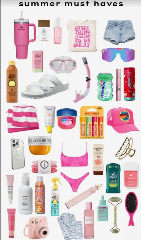 Organisation, Summer Bag Essentials, Preppy Birthday Gifts, Summer Must Haves, Summer Necessities, Beach Bag Essentials, Summer Prep, Cute Beach Outfits, Preppy Gifts