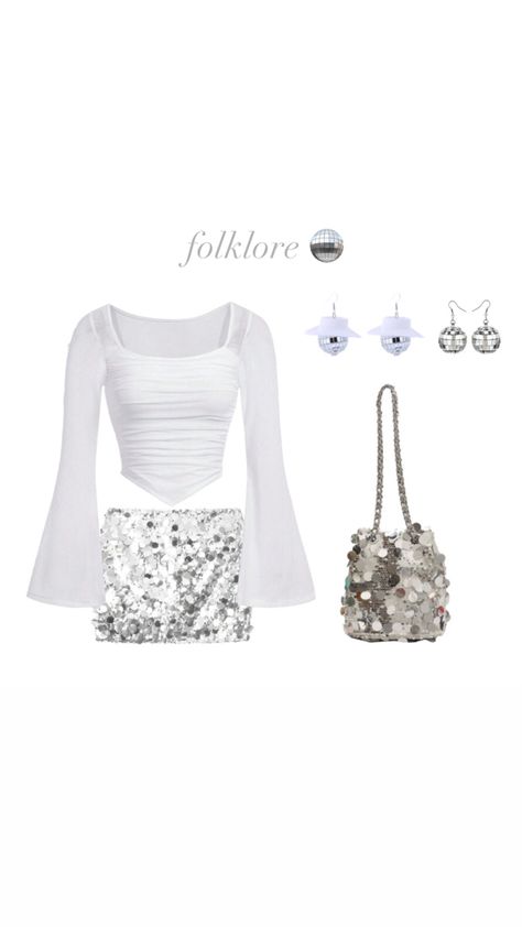 Taylor Swift Movie Outfits Reputation, Taylor Eras Tour Outfits Folklore, Folklore Mirrorball Outfit, Taylor Swift Folklore Concert Outfit, Eras Tour Checklist, Shein Eras Tour Outfits, Taylor Swift Concert Outfit Ideas Folklore, Taylor Swift Eras Tour Outfit Ideas Folklore, Eras Tour Mirrorball Outfit