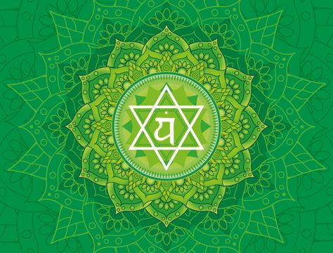 The Heart Chakra and Its Green Color Meaning - Color Meanings Mandalas, Green Color Meaning, Chakra Images, Green Chakra, Symbole Protection, Anahata Chakra, Positive Quotes Wallpaper, Chakra Symbols, Buddha Art Painting