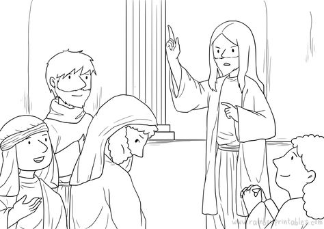 Luke 13:10-17 Bent Woman Colouring Pages, Women Healing, Jesus Heals, S 10, Good Company, Printable Coloring, Coloring Page, Coloring Books, Coloring Pages