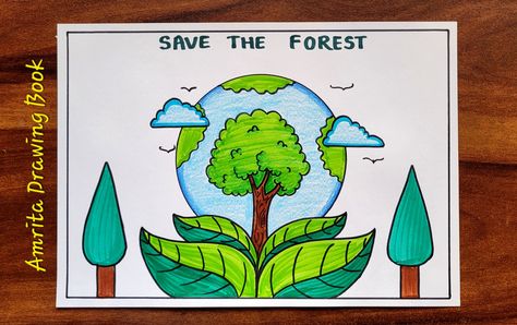 Video Tutorial uploaded on Amrita Drawing Book Channel. Subscribe for more creative Drawings and School Projects #vanmahotsav #vanmahotsav2023 #vanmahotsavdrawing #drawing #easydrawing #poster #chart #simple #howtodraw #youtube #amritadrawingbook Van Mohatsav Poster Drawing, Save Forests Poster, Vanmahotsav Drawing, Save Forest Drawing, Save Tree Poster Drawing, Save Forest Poster Drawing, Save The Forest Poster, Vanmahotsav Posters, Save Forest Poster