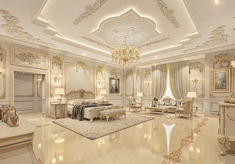 Bilik Tidur Mewah, بيوت ملكية, Royal Bedroom, Luxury Mansions Interior, Pelan Rumah, Classic Villa, تصميم للمنزل العصري, Luxury House Interior Design, التصميم الخارجي للمنزل