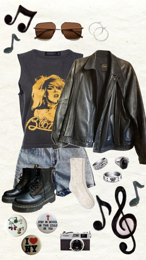 Cute little fit 😘 #outfitinspo #vintage #70s #80s #blondie #rock 80s Rock Aesthetic Outfits, 70s Rock Outfits, Rock Aesthetic Outfits, 80s Rock Aesthetic, Rock Aesthetic, 80s Rock, Rock Outfits, Aesthetic Outfits, Vintage 70s