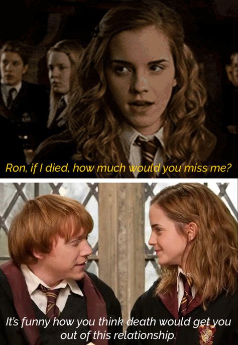 Romione Memes, Hermione And Ron Fan Art, Ron And Hermione Aesthetic, Hermione Meme, Romione Fanfiction, Romione Fan Art, Mighty Ducks Quotes, Hermione Fan Art, Movie Franchises