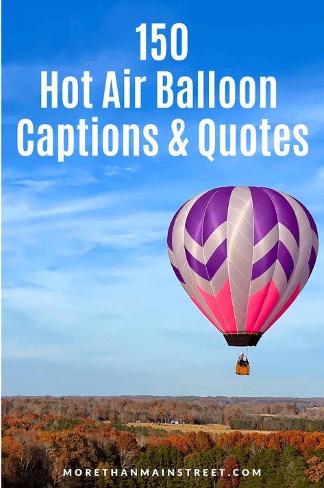 Fun is in the air! Check out our huge collection of hot air balloon quotes and captions to pair with your best hot air balloon pictures. Hot air balloon captions for Instagram | Instagram Hot air balloon captions | Hot air balloon quotes | Quotes about hot air balloons | short Instagram captions | hot air balloon aesthetic | hot air balloon festival | Cappadocia Turkey | Insta captions | Quotes for IG | Cappadocia hot air balloon captions | balloon quotes | inspirational balloon quotes Hot Air Balloon Instagram Caption, Hot Air Balloon Quotes Inspiration, Hot Air Balloon Ride Pictures, Hot Air Balloon Captions Instagram, Balloon Quotes Inspiration, Air Balloon Aesthetic, Hot Air Balloon Aesthetic, Hot Air Balloon Quotes, Air Balloon Pictures