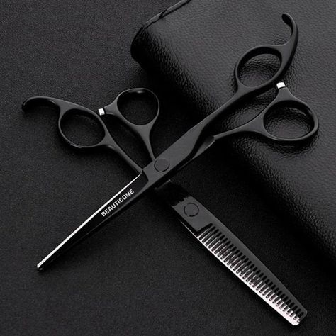 We offer our Black Dull Powder Coating Barber Scissors from Beauticone Shop for a smooth and easy hair cut. These are easy for hands safe for the skin and efficient for any kind of hairstyling. Available for Made to Order in small or bulk quantities. . . . . . . . #beautyinstruments #beautysalon #barberscissors #barberscissors #barbershopculture #barbershoplife #barbershopstyle #scissorcut #scissors #scissor #barberscissors #barbershops #barberhood #barberfam #barberflow Barber Shears, Hair Barber, Thinning Shears, Barber Scissors, Barber Tools, Straight Hair Cuts, Thinning Scissors, Hairdressing Scissors, Hair Scissors